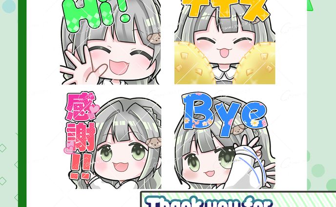 ストリーマー しろいぬ様サブスクスタンプ