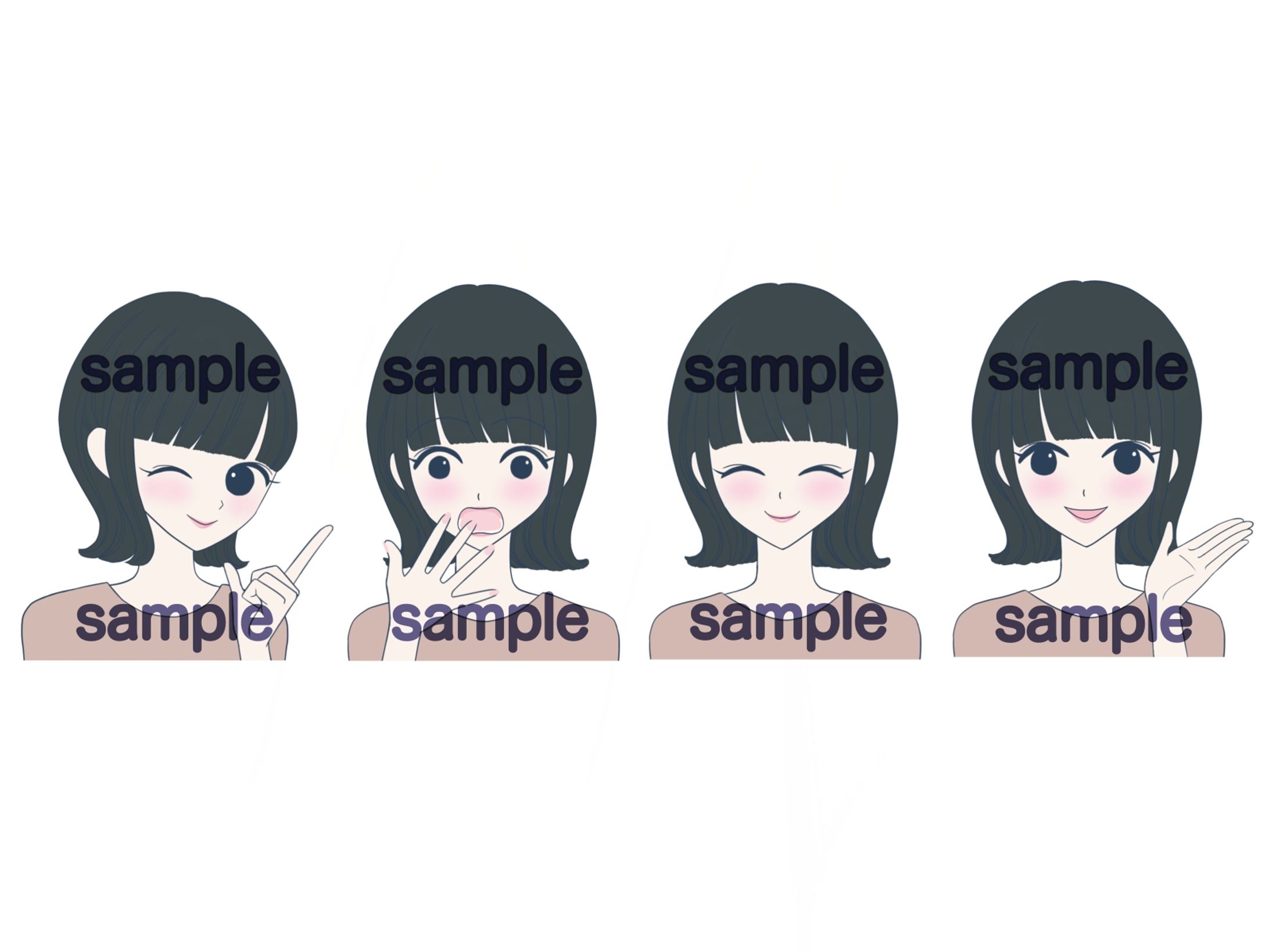 表情ちがいのイラスト作成（ココナラ）-1