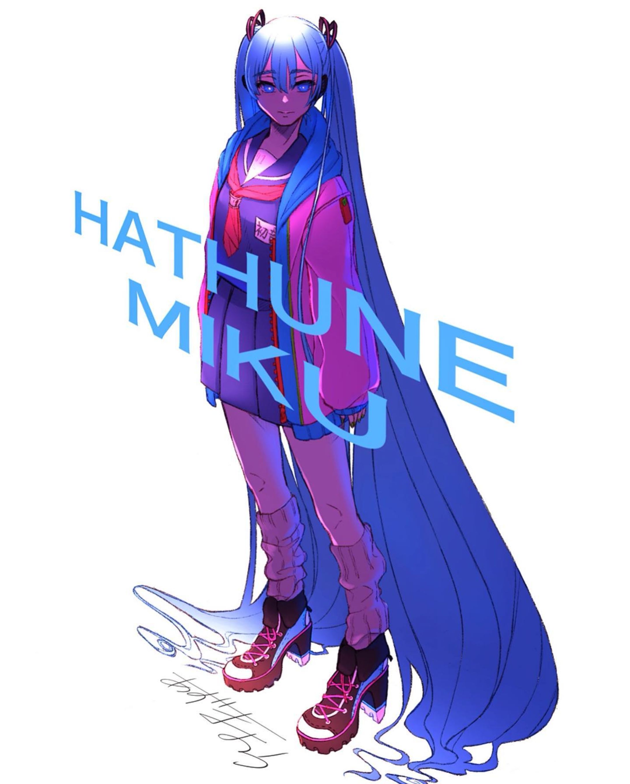 過去絵　オリジナルスタイルの初音ミクちゃんです。サインは前名義のものです。今のスタイルを決めてくれたイラストでした。制作2021/3/11
#illustration #illust #art #artwork #digitalart #digitalillustration #hatsunemiku #originalstyle #イラスト#デジタルイラスト#初音ミク　#初音ミクイラスト-1