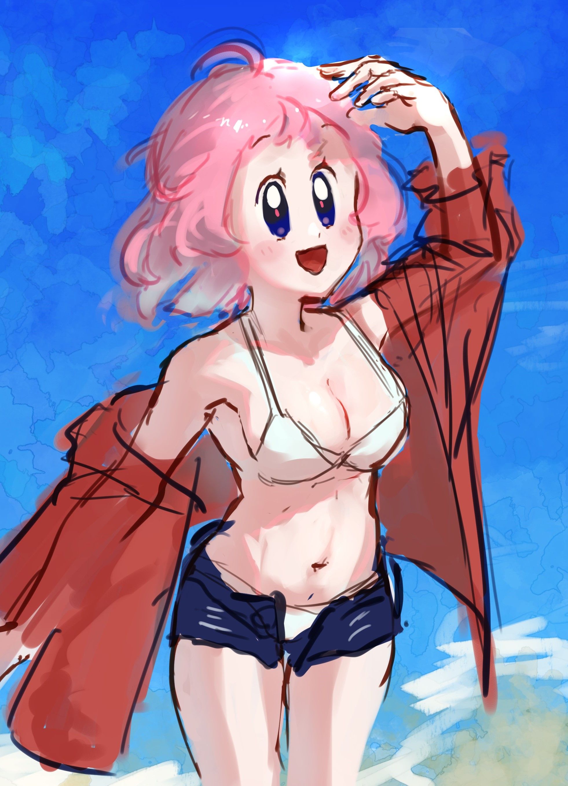 水着の擬人化かびちゃん