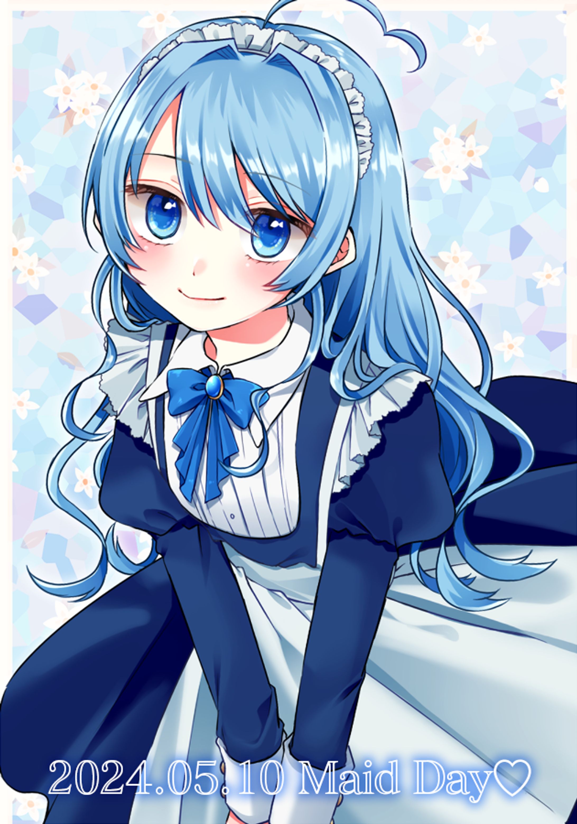 瑠璃々うみか - メイドイラスト-1