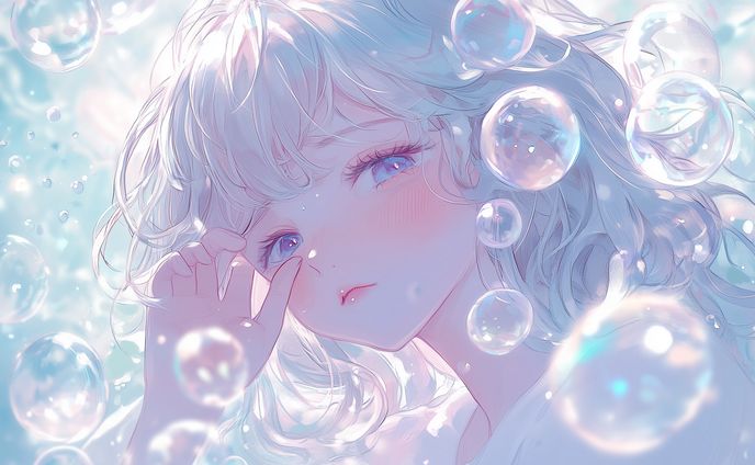 水彩画女の子
