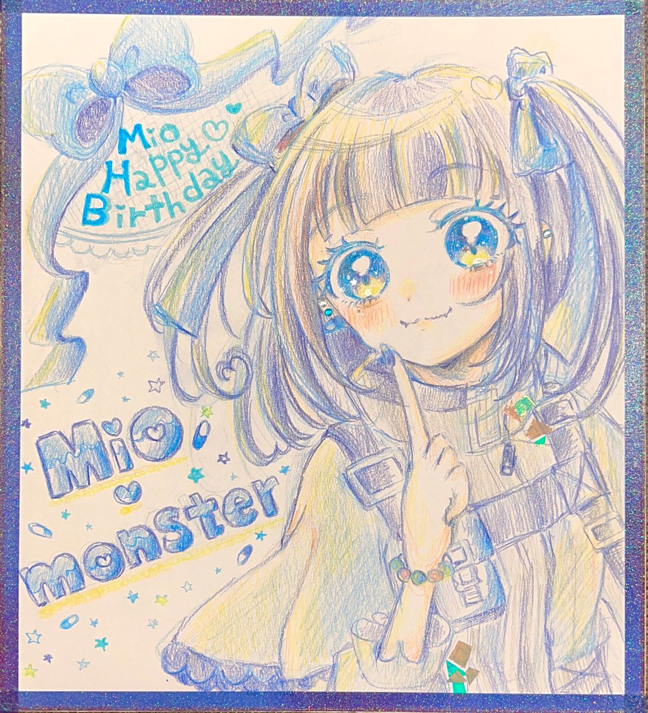フラスタ⟡アナログ色紙イラスト-1