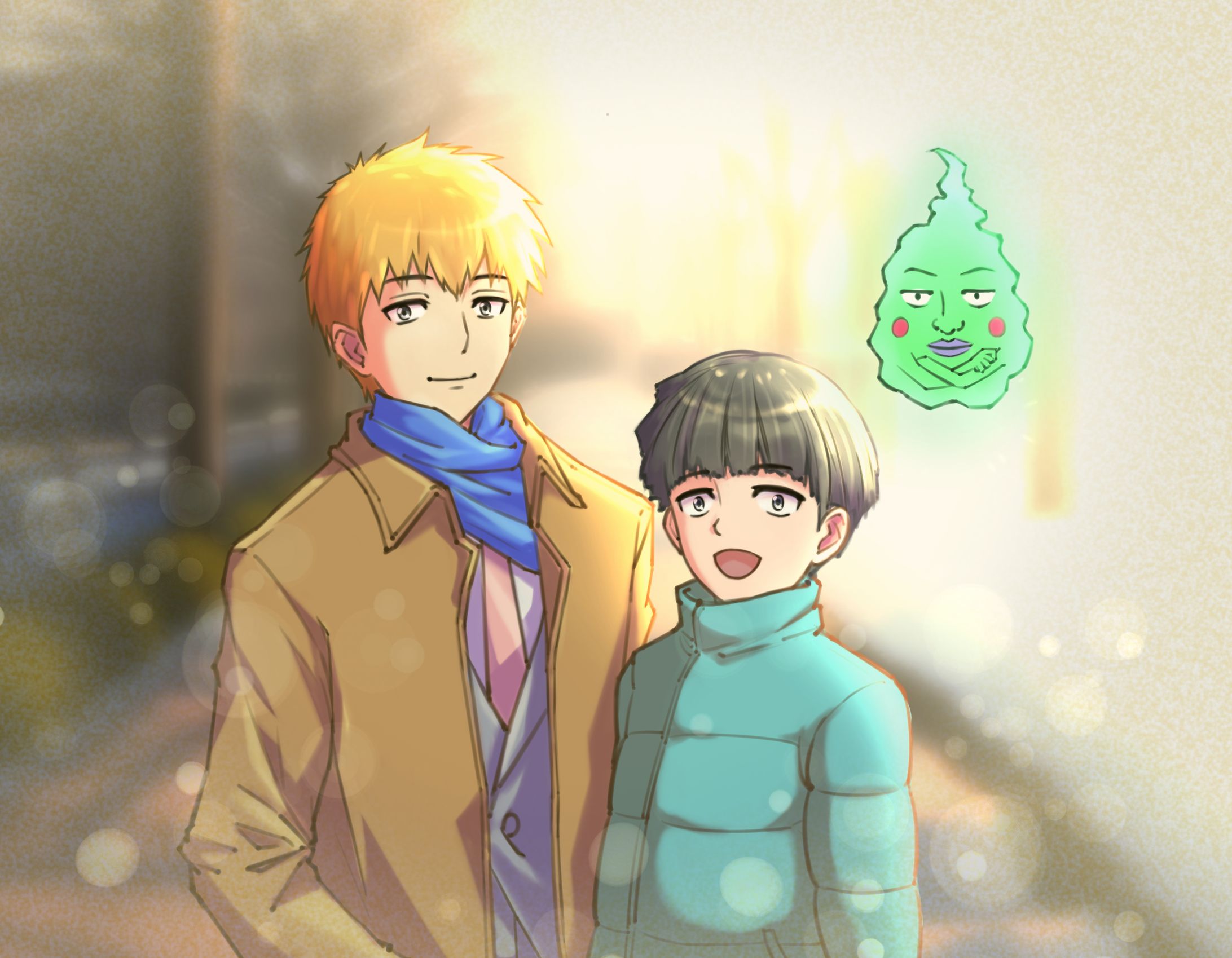 モブ＆霊幻＆エクボ（モブサイコ）-1