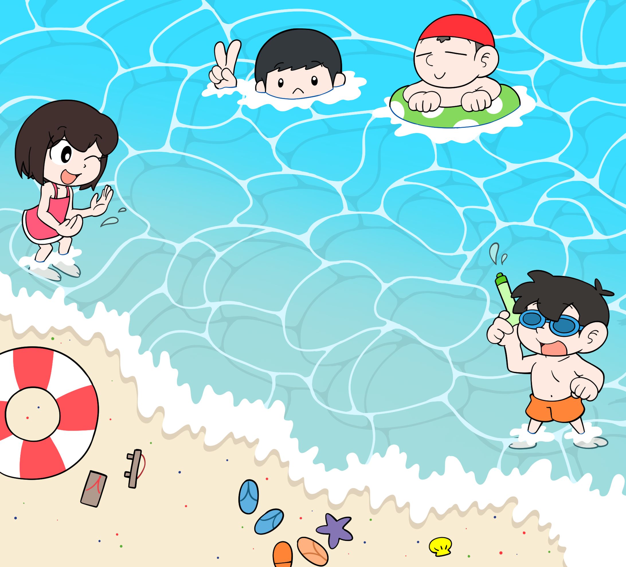 パズル雑誌 挿絵 海-1