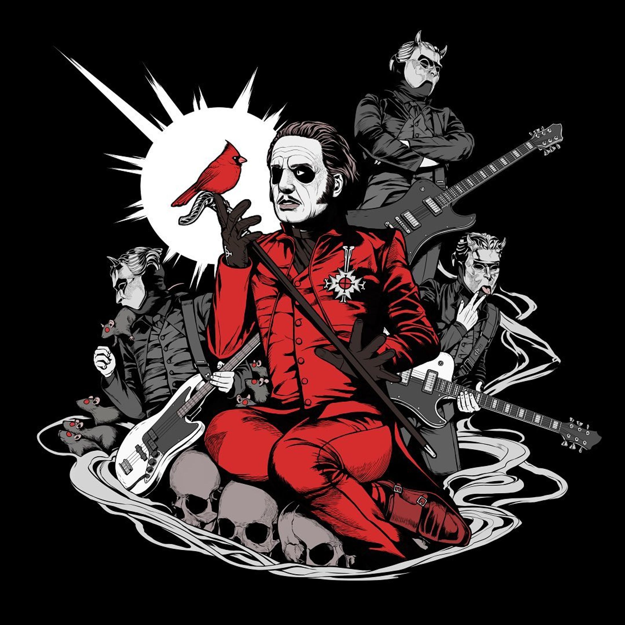 CARDINALE  merch designs for GHOST-1