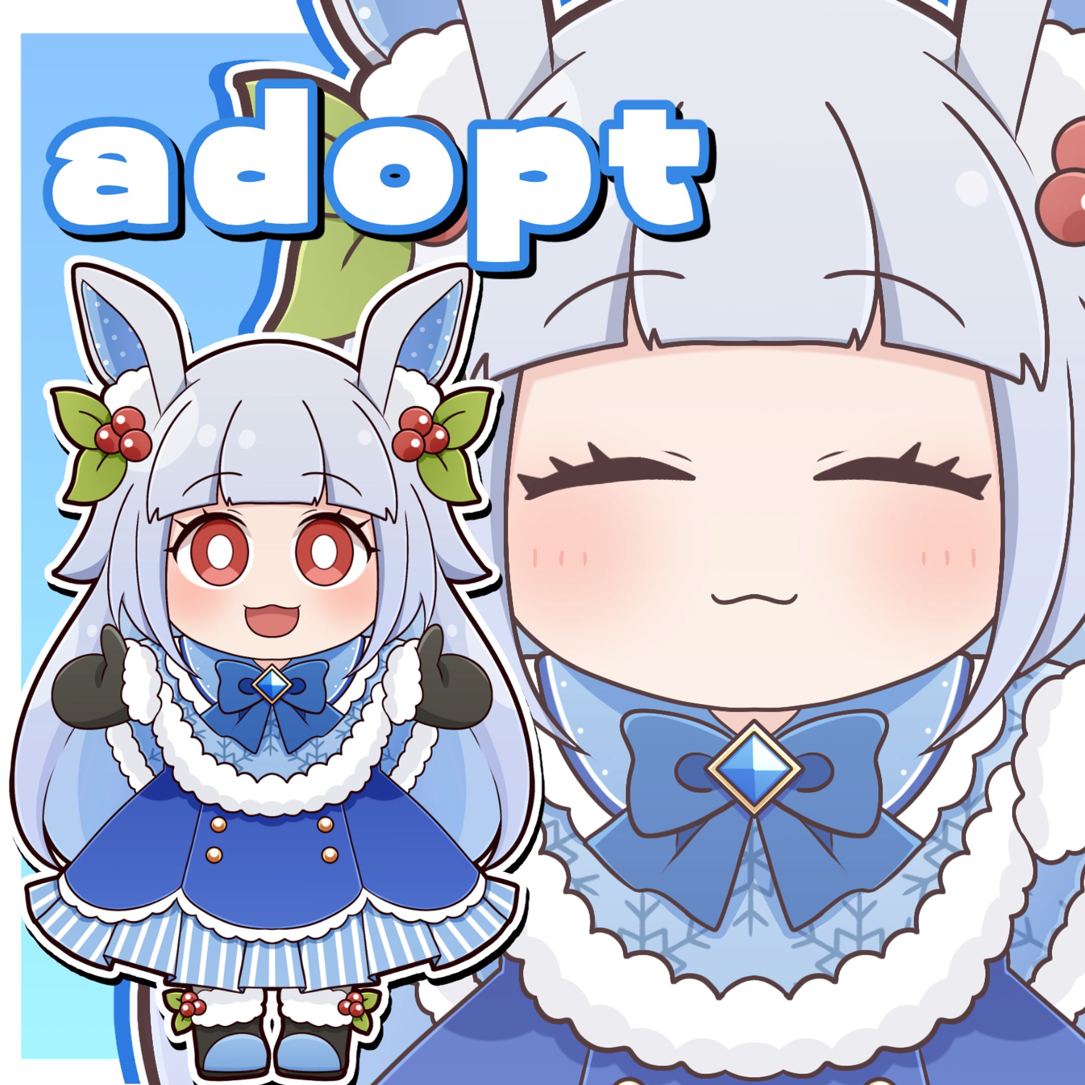 【adopt：販売中】雪うさぎな女の子（SD）-1