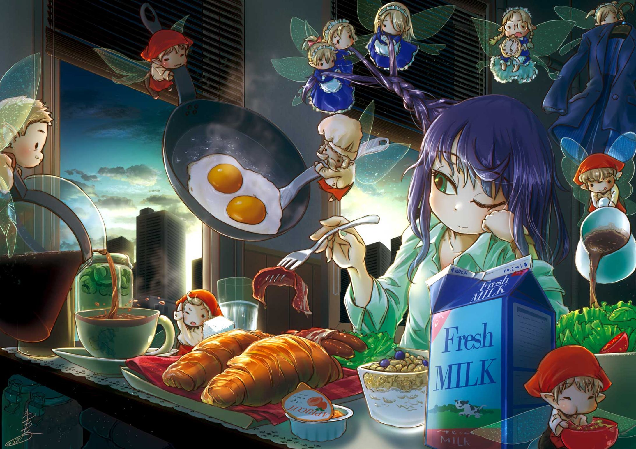 朝食風景-1