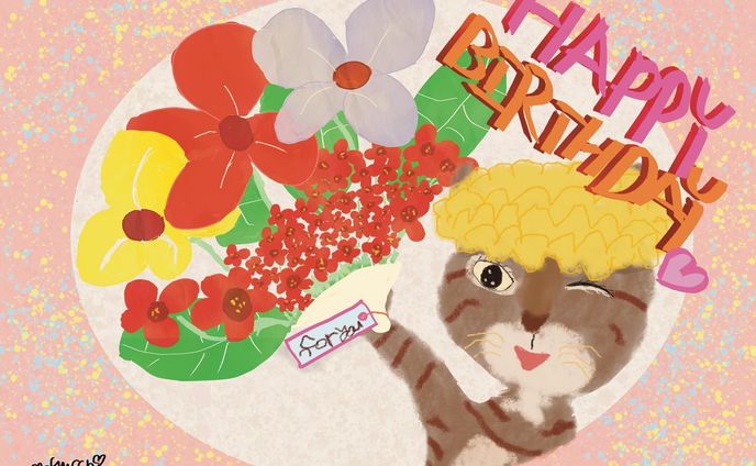 ⁡
にゃんこ好きな方のバースデーカードを
描いてプレゼントさせていただきしました🎁
⁡
その方のにゃんこはカブリモノをよくしているので
イラストもカブリモノをしたにゃんこにしてみました！
⁡
喜んでいただいたみたいで嬉しかったです♡
⁡
thank you with love♡☺︎
⁡
#絵描きビト
#バースデーカード
#にゃんこ
#Procreate #iPad
#デジタルイラスト #イラスト 
#アート#デジタルアート#ポストカード
#絵が好き
#pretty girl
#Illustrator #illustration #art #Illust
#beautifulgirl
#お絵描き #イラスタグラム
#かわいい女の子のイラスト
#優しいイラスト
#イラスト好きな人と繋がりたい
#絵描きさんと繋がりたい
#イラストデザイン #ロゴデザイン #クリエイト #creative