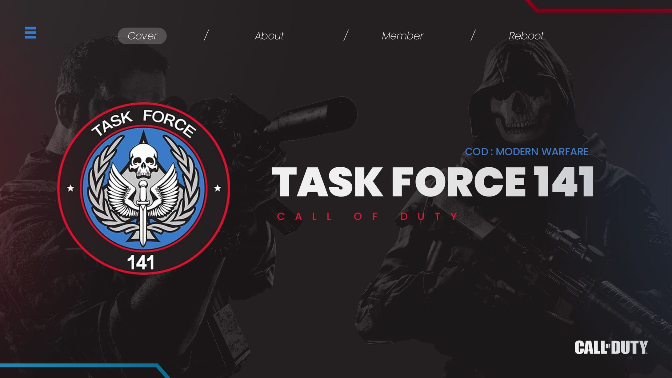 CALL OF DUTY WEB UI/UX DESIGN-1