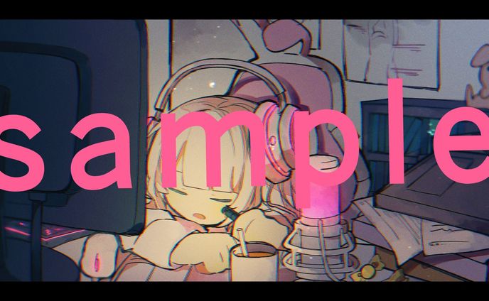 アクリル絵の具、背景付き