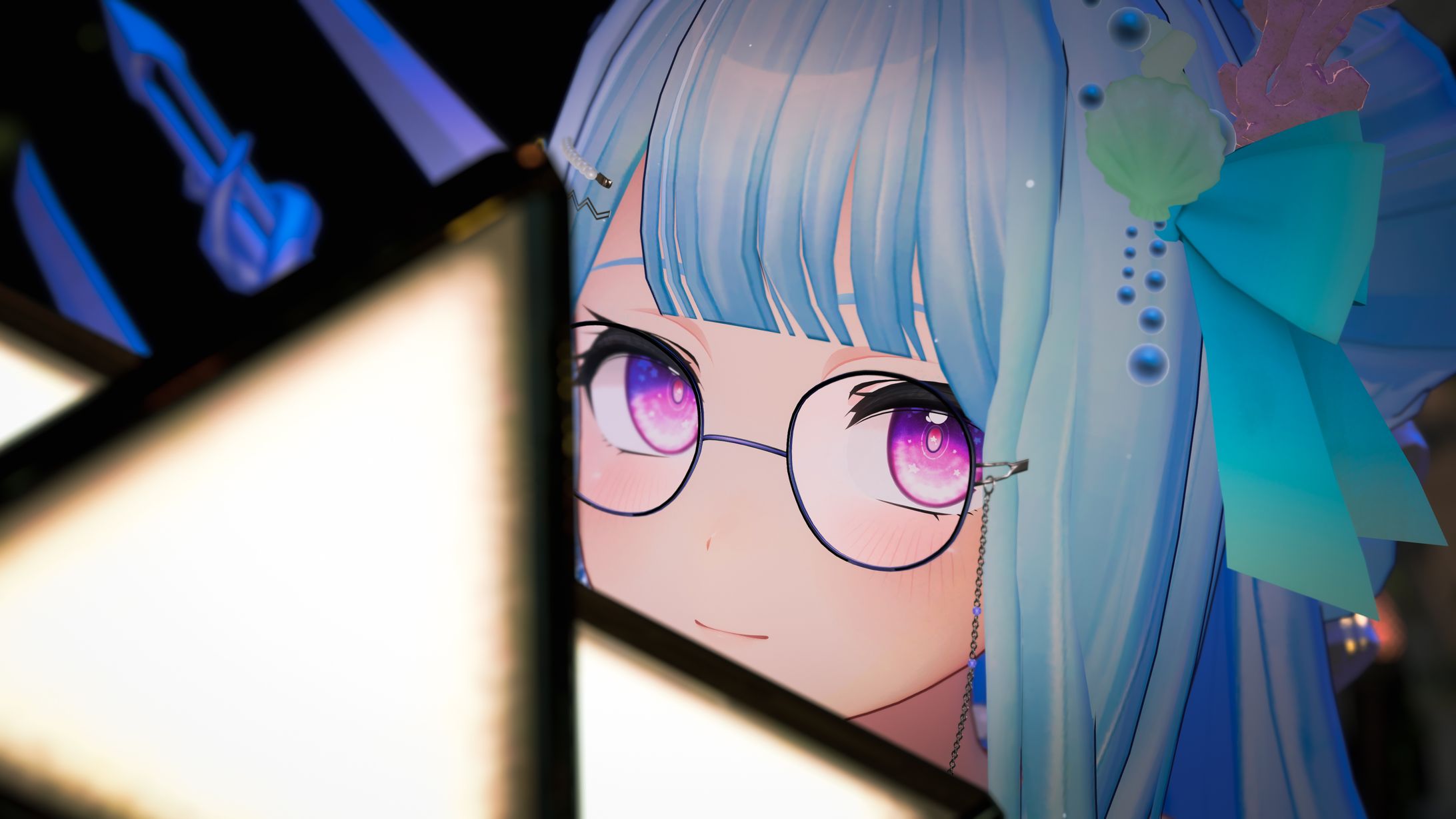 Beautiful illuminated face-1