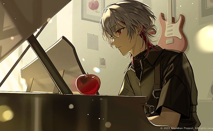【お仕事】朔Sakuro 様　『golden hour』歌ってみたイラスト
