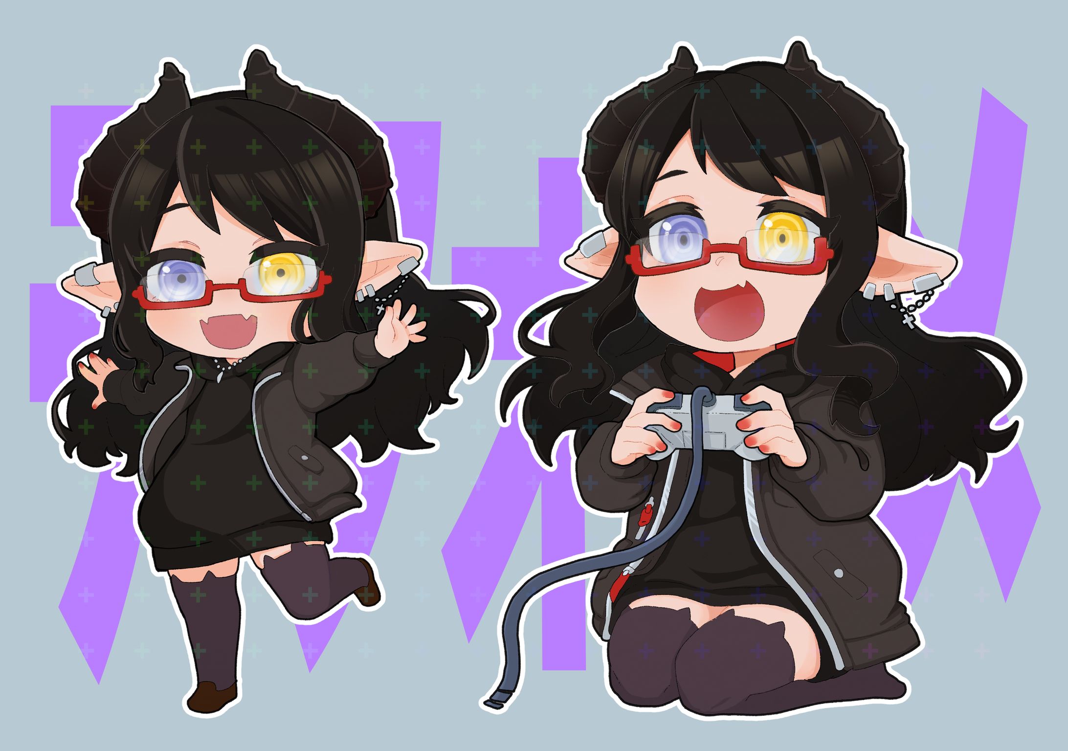 【依頼】夜渡アスカ 様　デフォルメイラスト-1