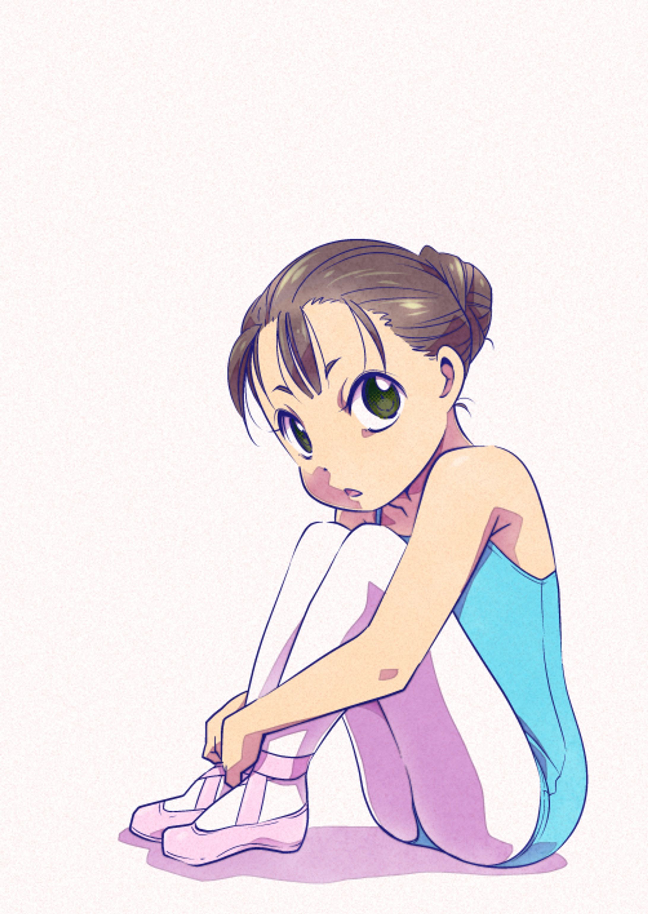 水色レオタード-1