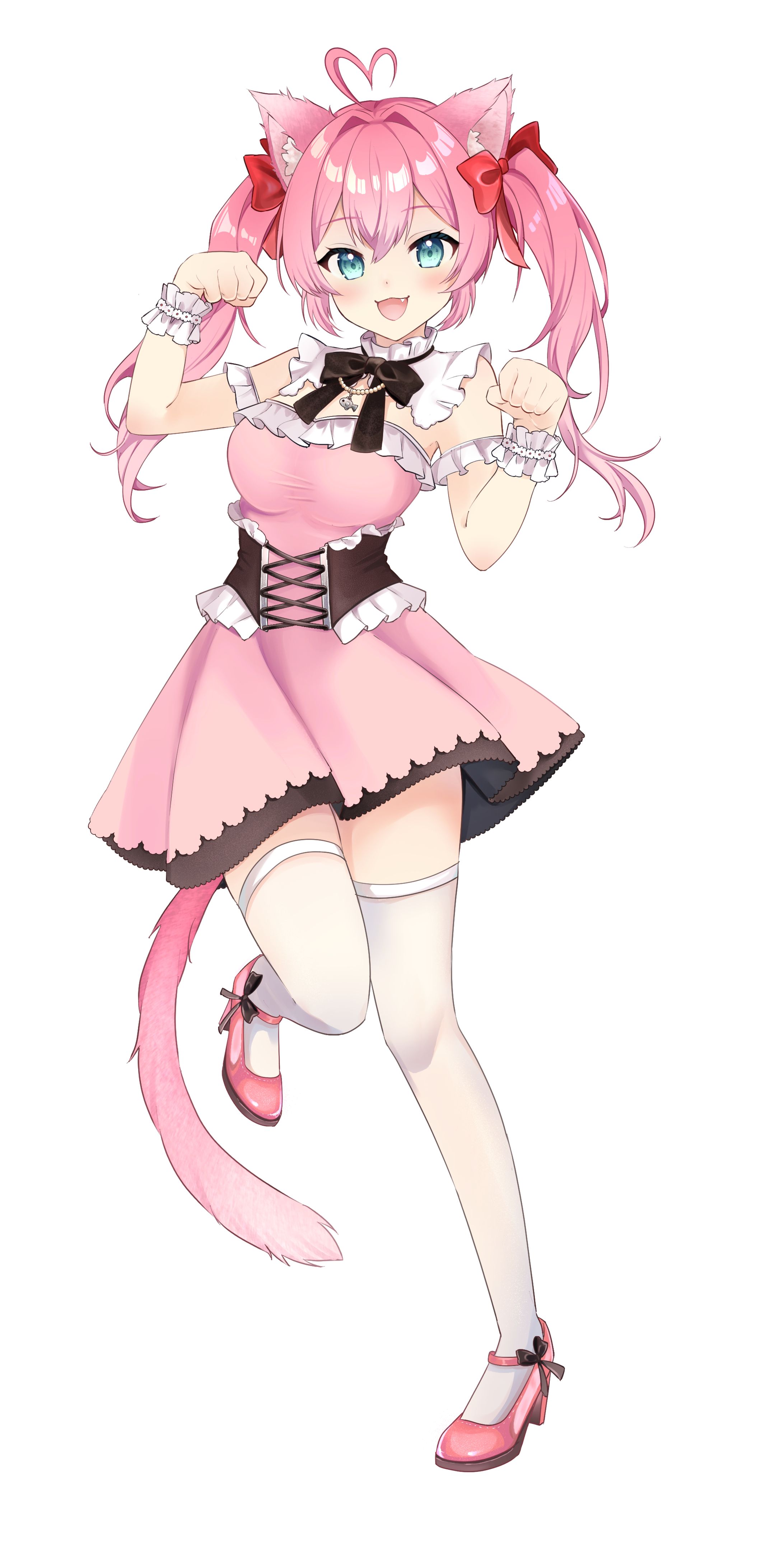 【オリジナル】猫耳の少女の立ち絵-1