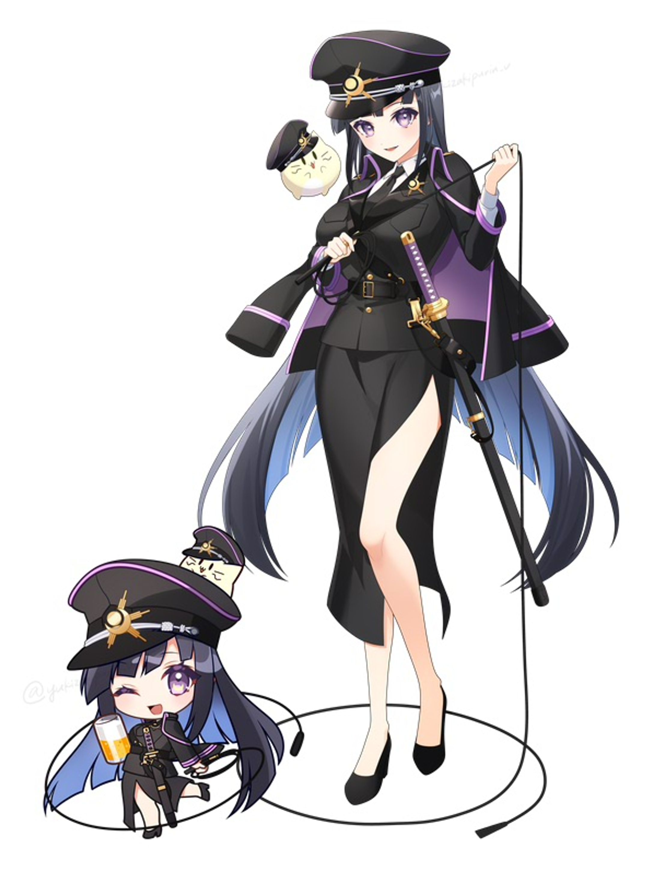 【全身イラスト・ちびキャラ】宵乃月様-1