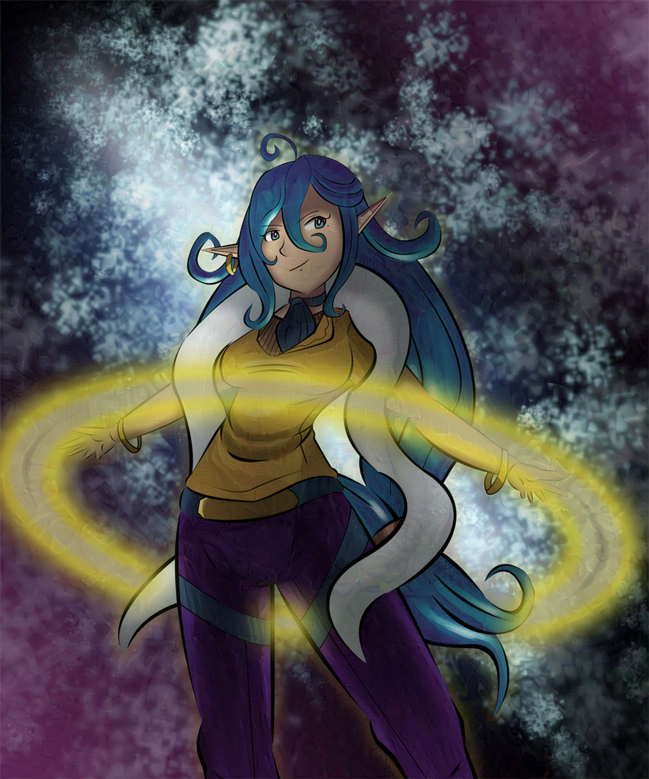 [Inktober 2019, OC] Day 1: Ring - Saturn-chan-1