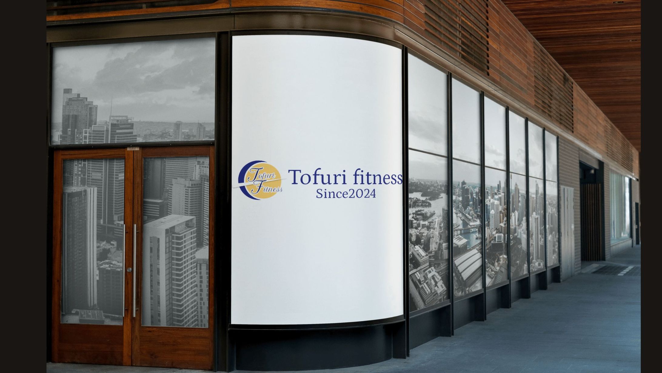 フィットネスジムTofuri fitness ロゴデザイン-1