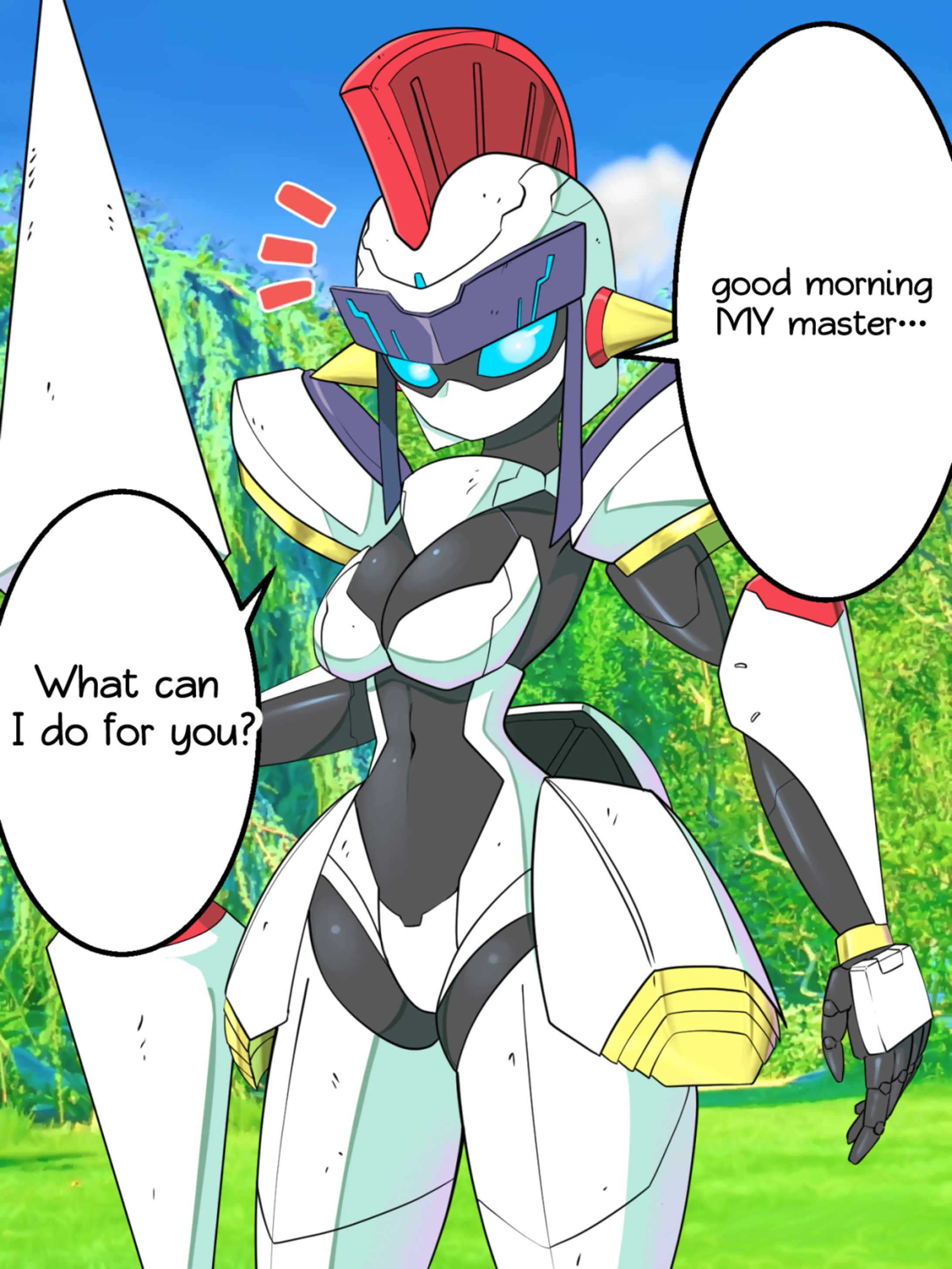Knight robot girl-1
