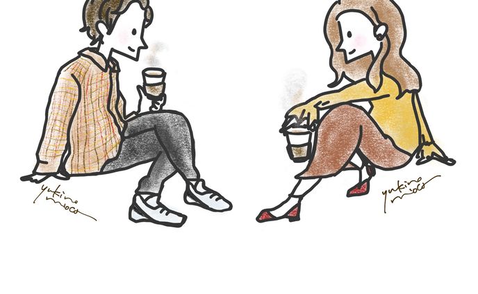 向き合う男女シリーズ