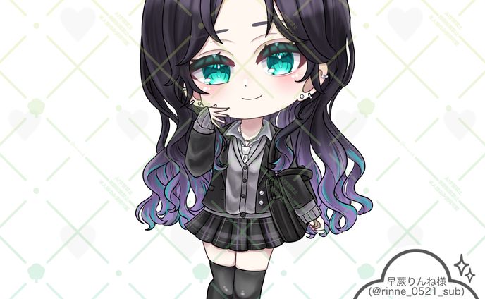 【ご依頼】早蕨りんね様制服ミニキャライラスト