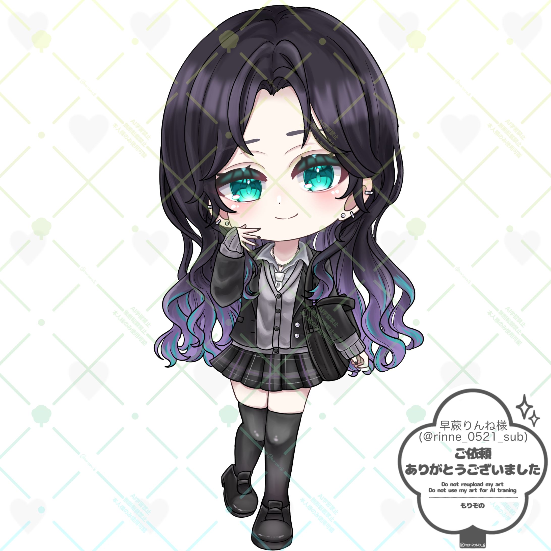 【ご依頼】早蕨りんね様制服ミニキャライラスト-1