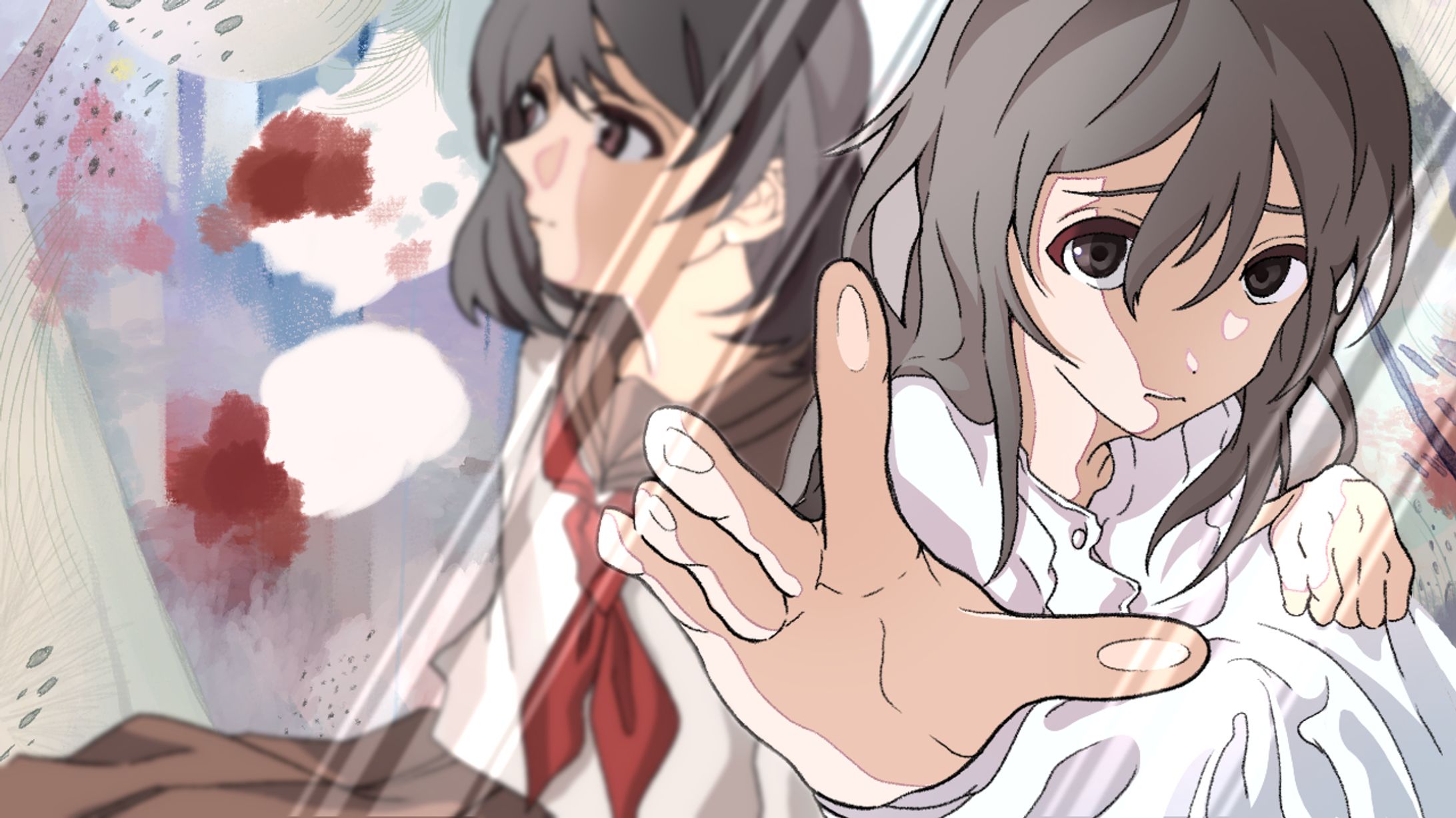 ノベルゲーム「ぱりん、フラクタル夏」キービジュアル-1