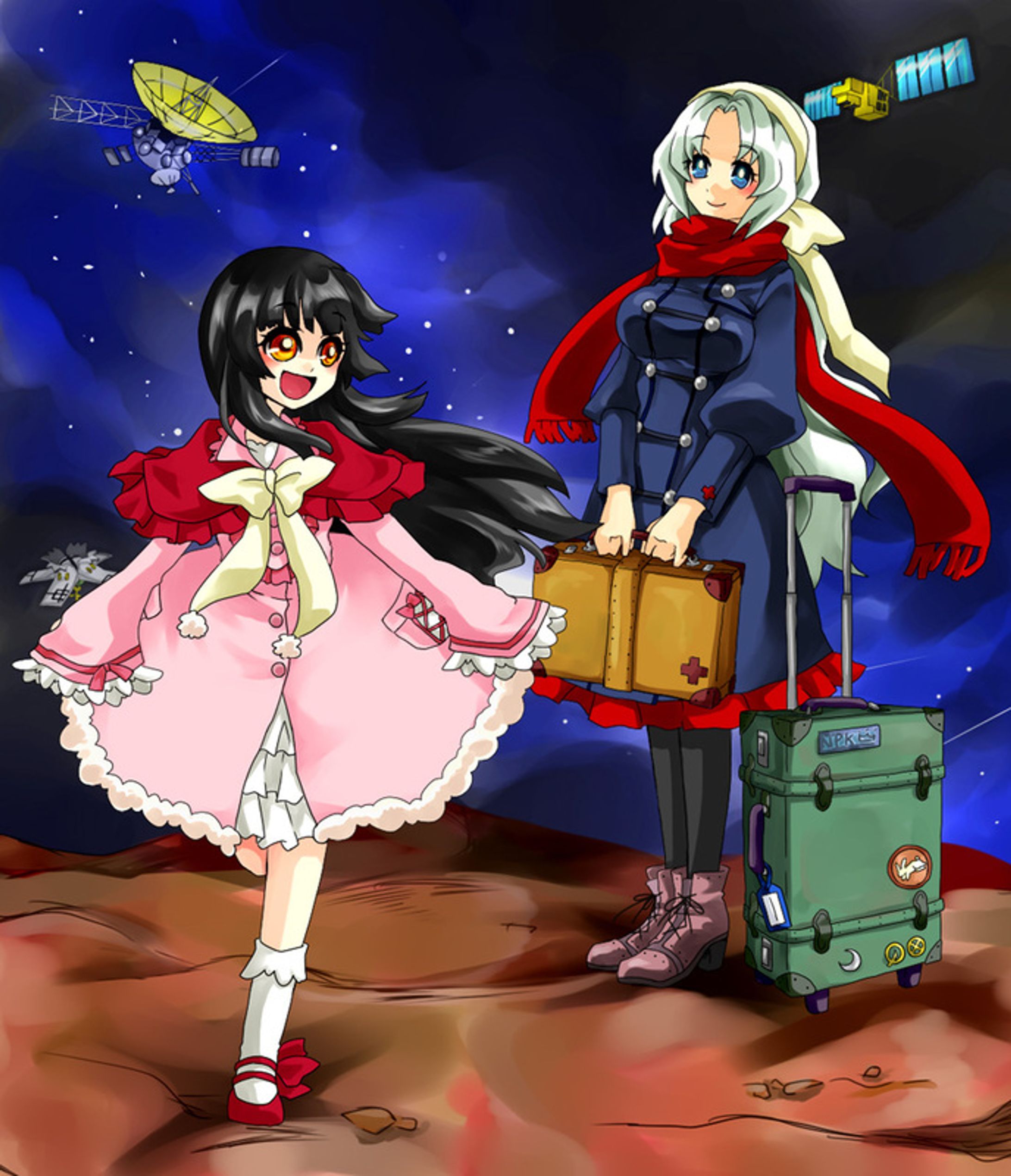 東方の永琳と輝夜お絵描き集(1番下だけ軽くリョナ)