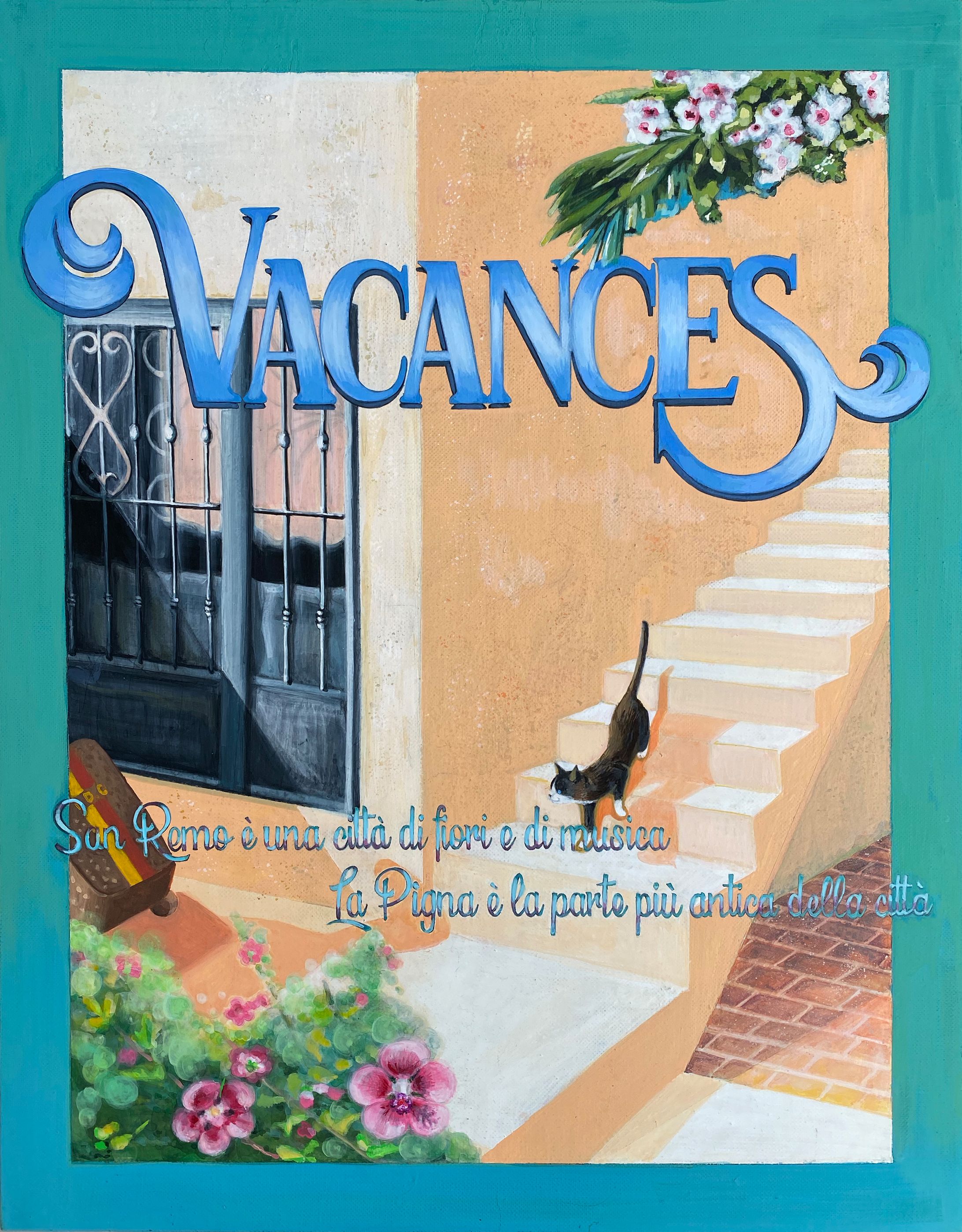 "Vacances"手描きイラストNo.1-1