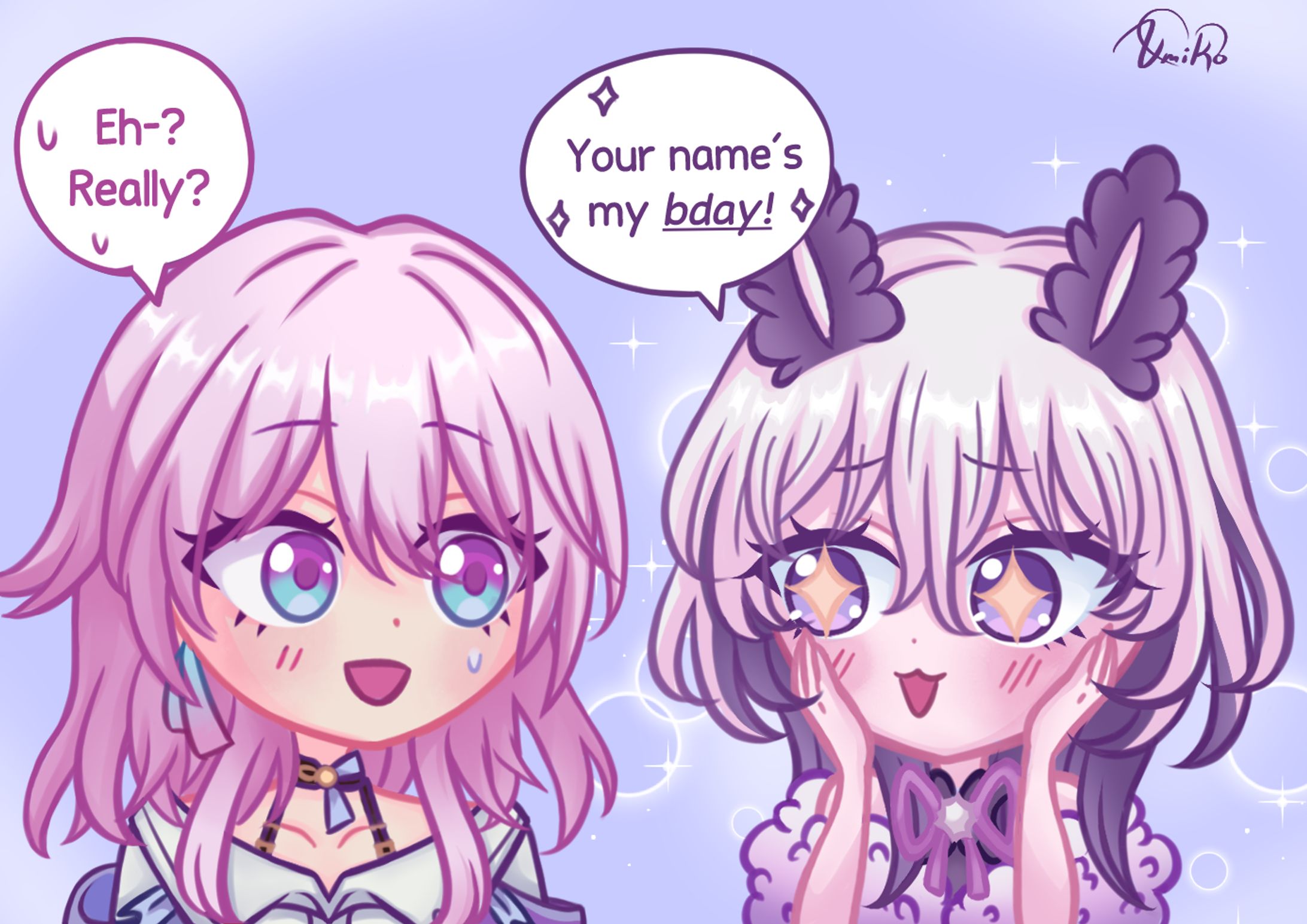Honkai: Star Rail March 7th, Umiko's bday (chibis)-1