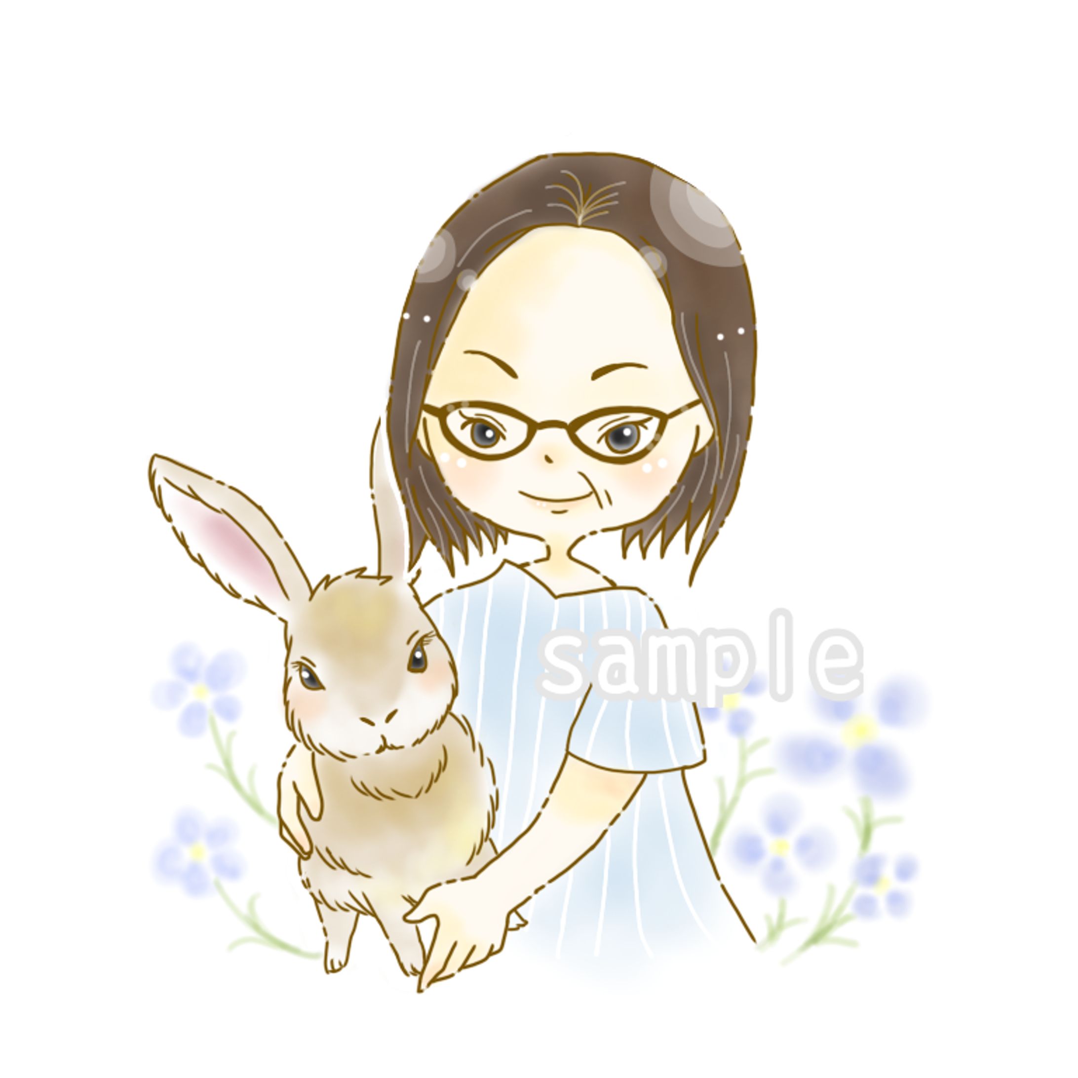 アイコン用似顔絵イラスト-1