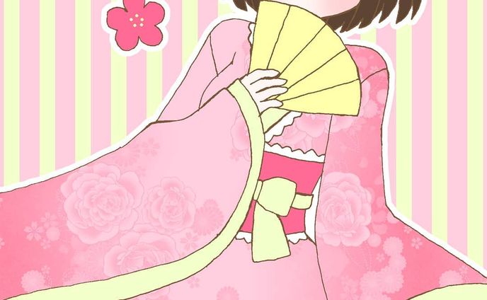 ひな祭りちゃん🎎　#お絵かき　#イラスト　#illustration  #illust オリジナル　#オリジナルイラスト　#オリジナル絵　#女の子　#女の子イラスト　#デジタル　#デジタル絵　#デジタルイラスト　#ひな祭り　#雛祭り　#桃の花　#着物　#和ロリ　#和ロリィタ　#和ロリータ