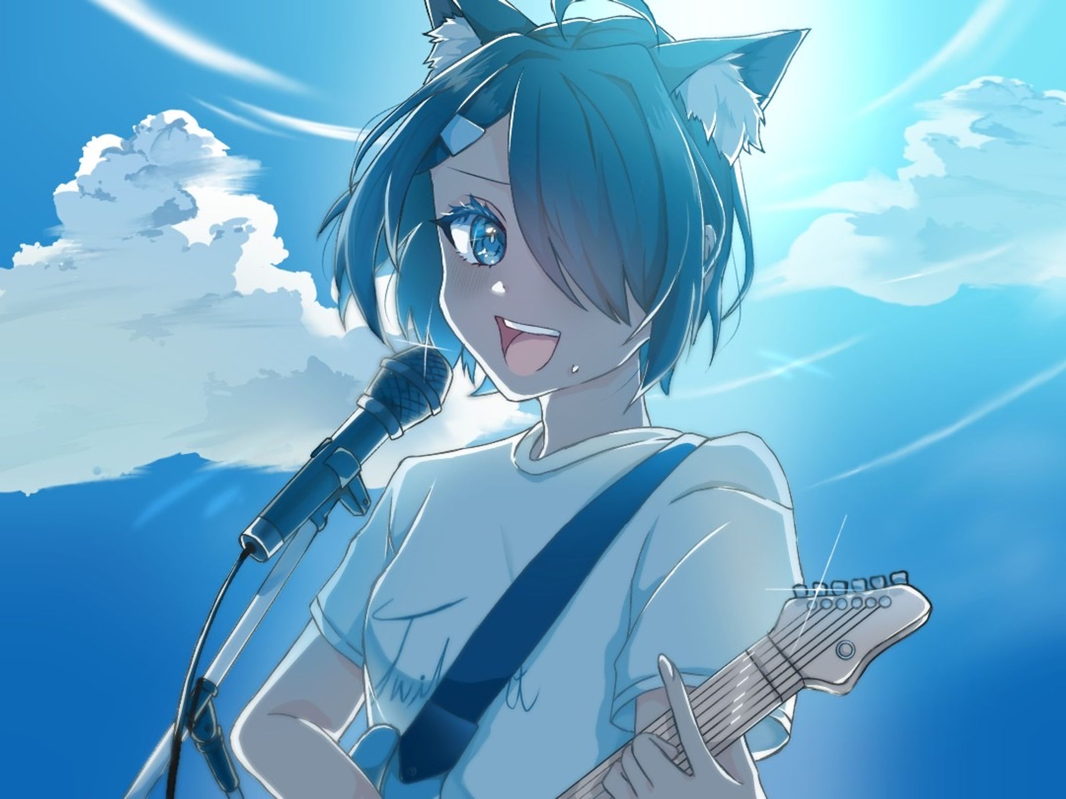 ギターを弾く女の子-1