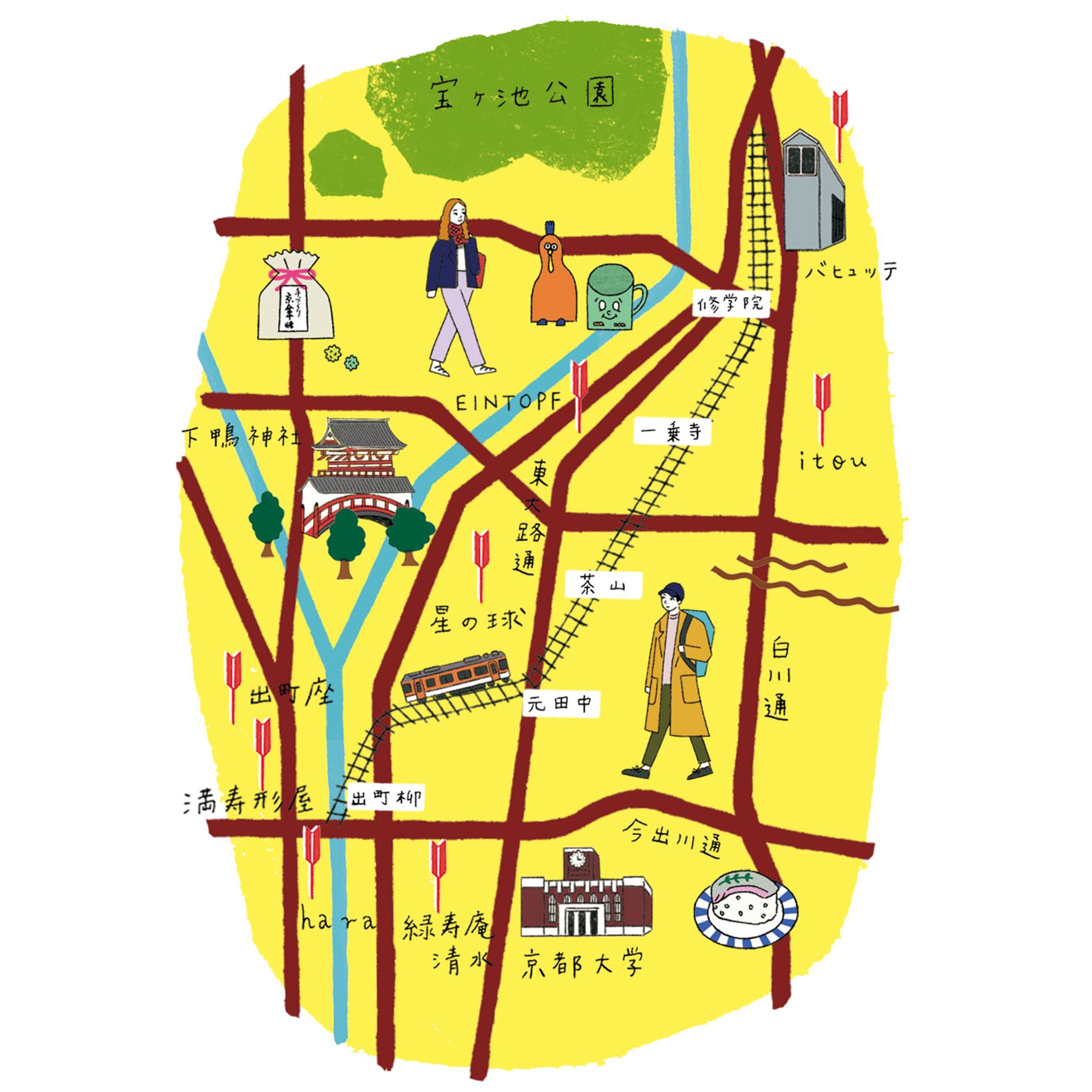POPEYE 京都イラストMAP-1