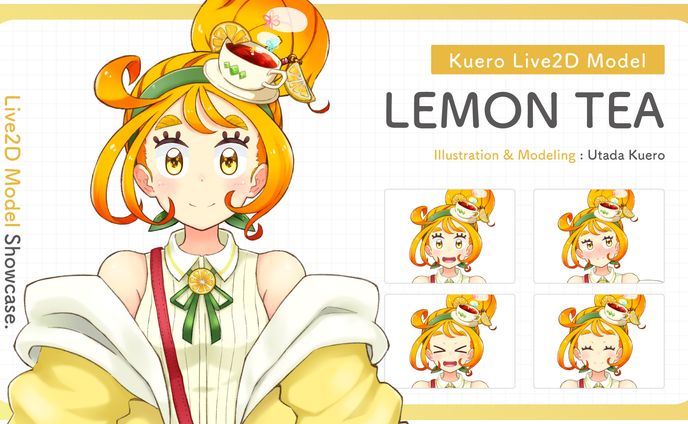 【Live2DShowCase】レモンと紅茶モチーフの女の子Live2Dモデル