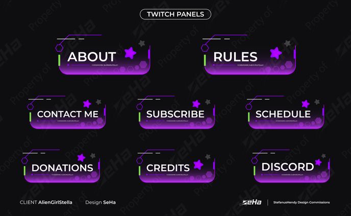 AlienGirlStella Twitch Panels