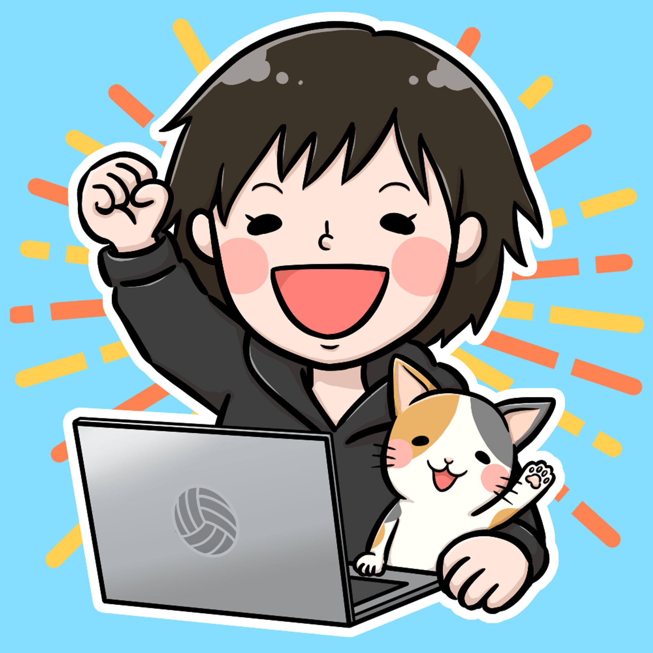 アイコン（PCと猫）-1