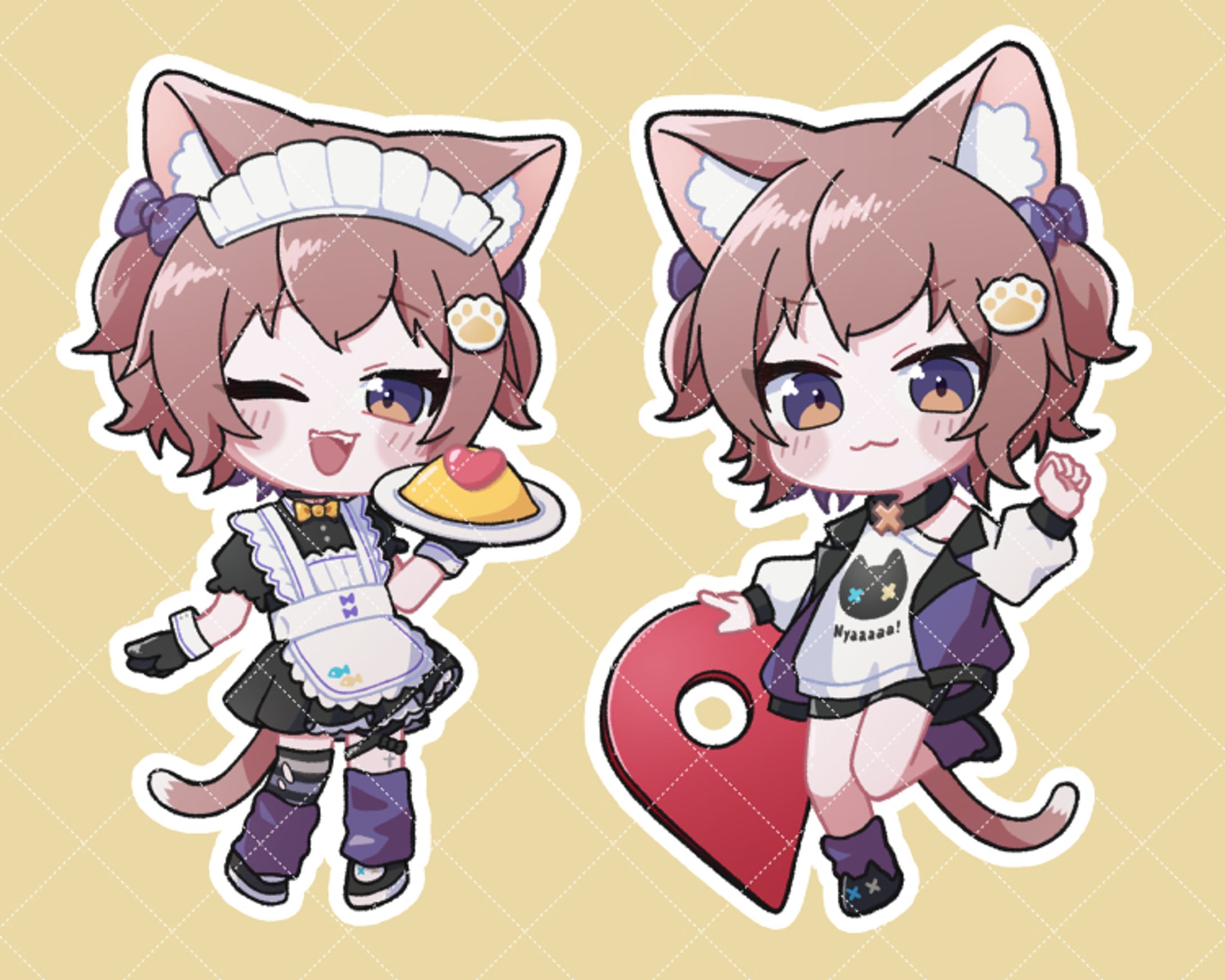 ゆづねこ｜グッズ用イラスト-1