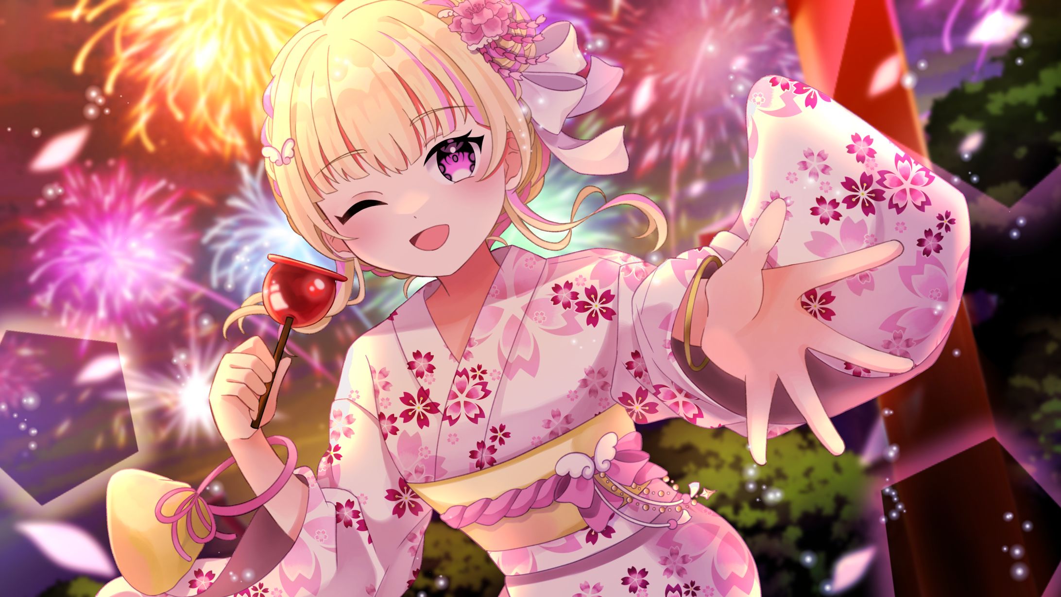 天使乃はね様 夏祭りイラスト-1