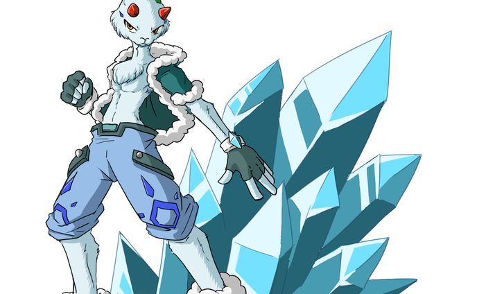 キャラデザイン　ホッキョクウサギ
