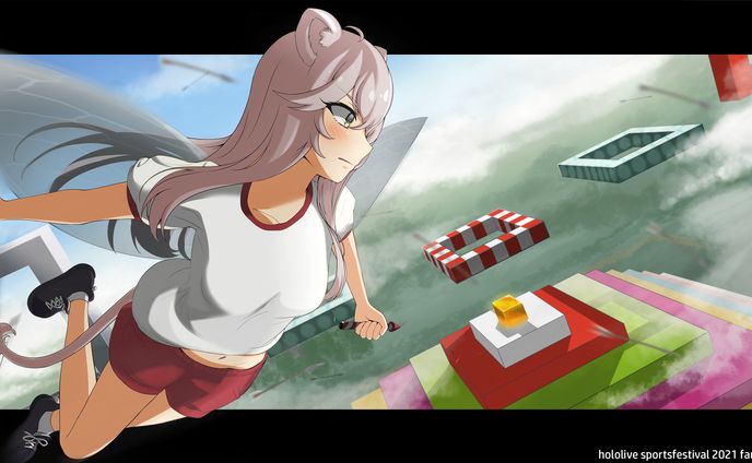 【二次創作】獅白ぼたんさんのイラストです