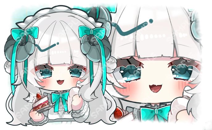 【さのみやましろ】ステッカー用イラスト