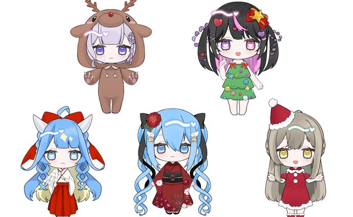 🤍冬イベント量産SDイラスト🤍