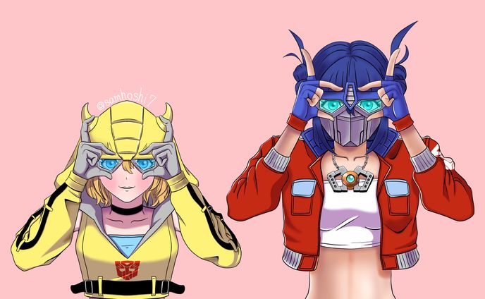 美少女コンボイ司令官とバンブルくん