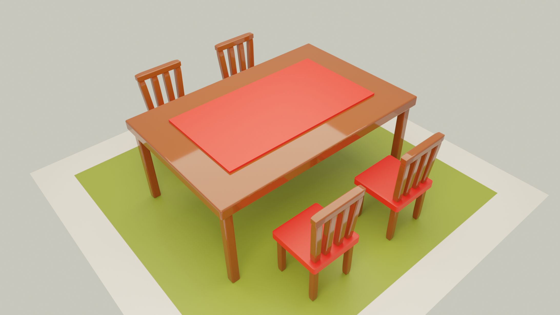 【3D】RED TABLE -1