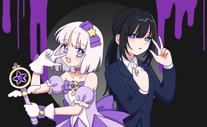 【ﾌﾘｰ】楽曲MVイラスト(魔法少女とチョコレゐト covered by 飴木理人)