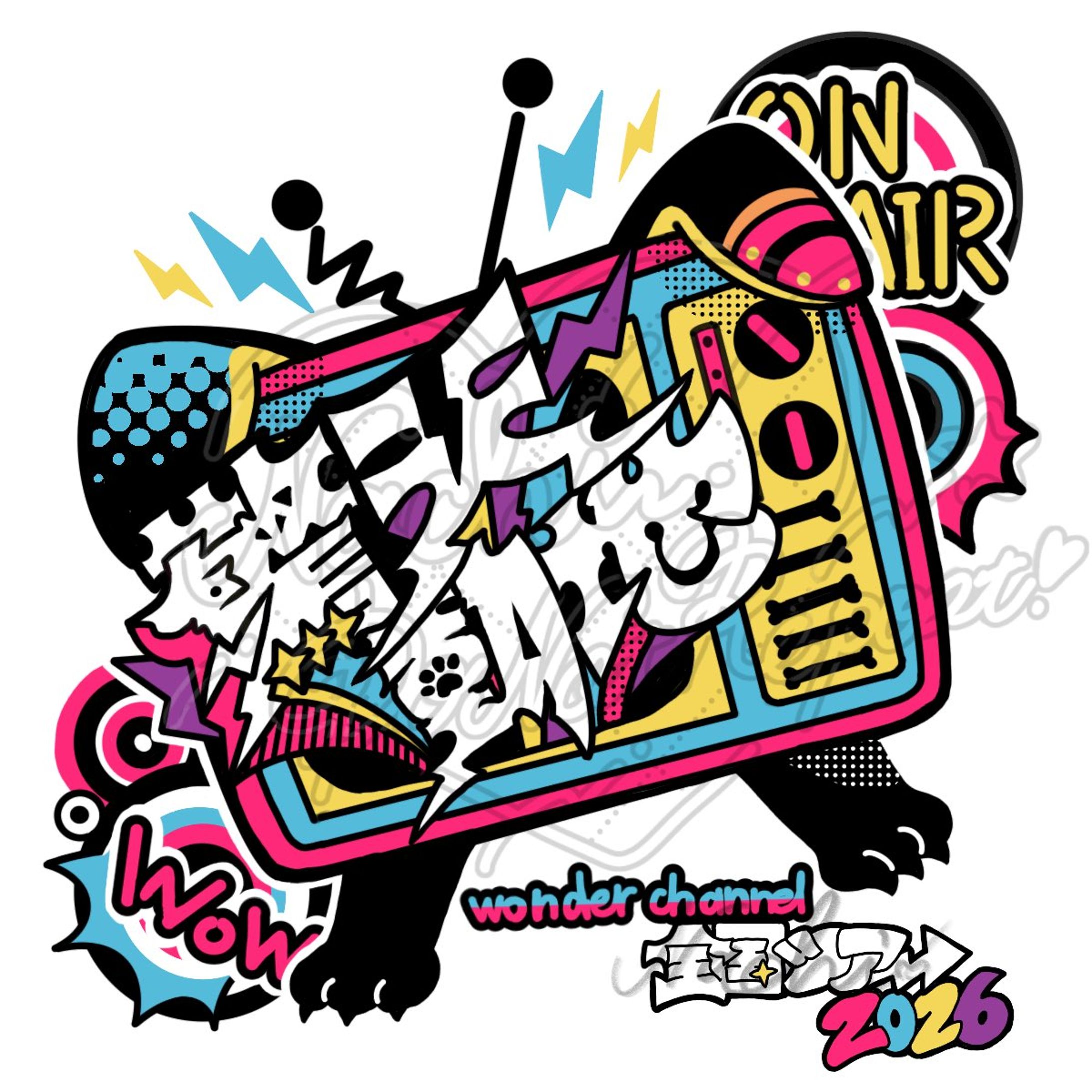 【works】wonder channel様 1周年記念全国ツアーロゴ-1
