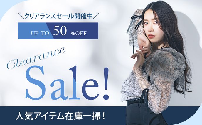 ファッションセールバナー作成（青系メインビジュアル）