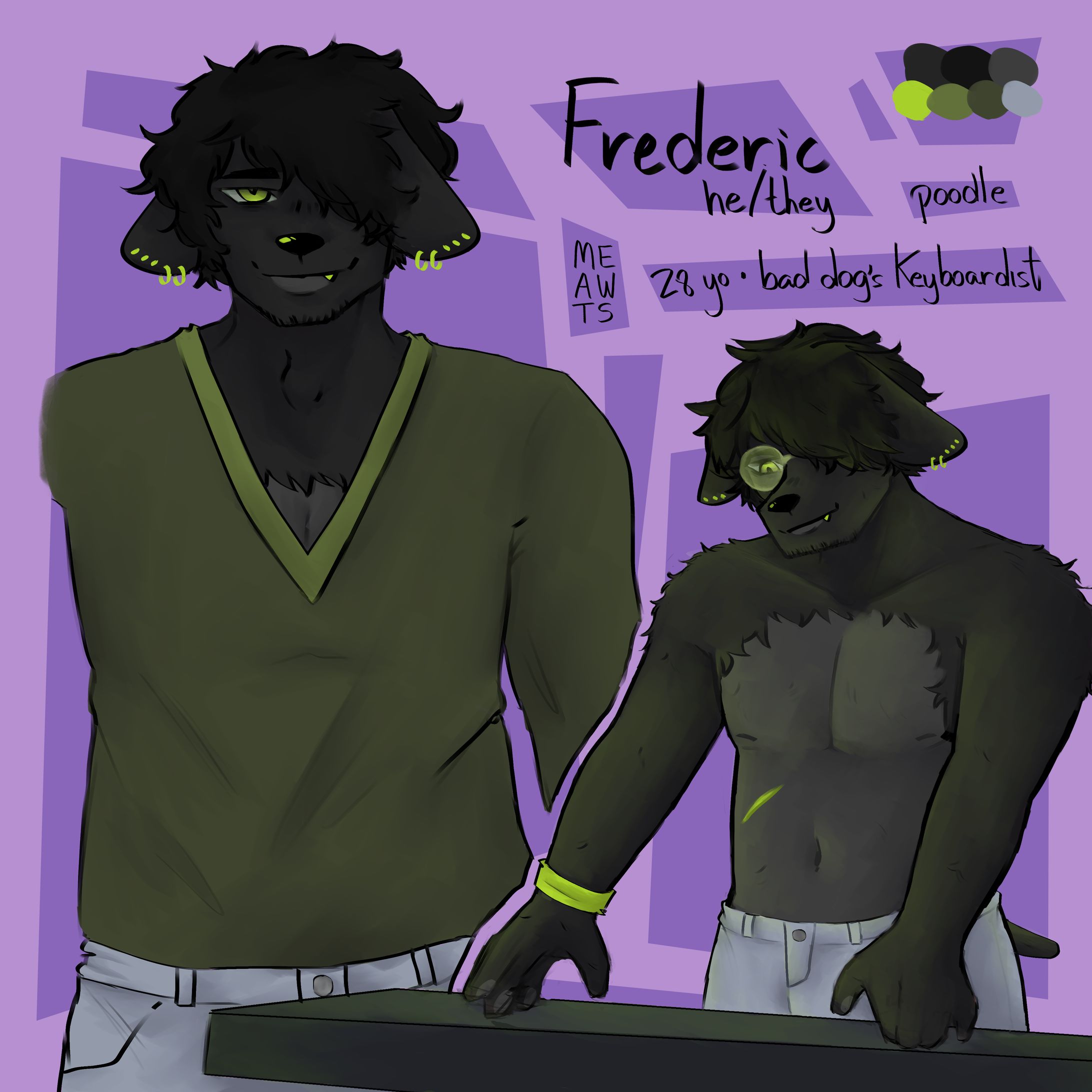 Reference Sheet Black Poodle OC-1